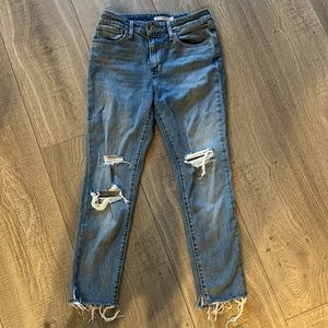 Levi’s high rise ripped skinny jeans